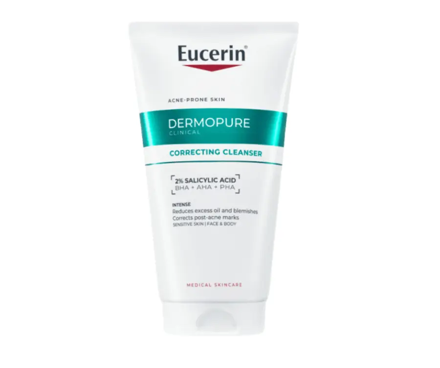 14170-eucerin dermopure clinical exfoliacni cistici gel na oblicej&telo 150ml